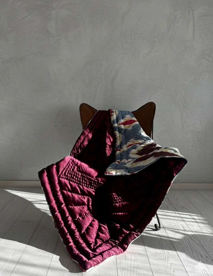 Silk Ikat Yorgan Blanket