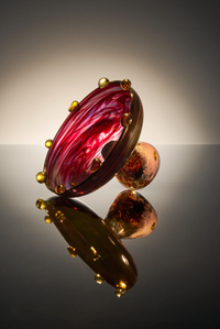 Burgundy Bowl Beads